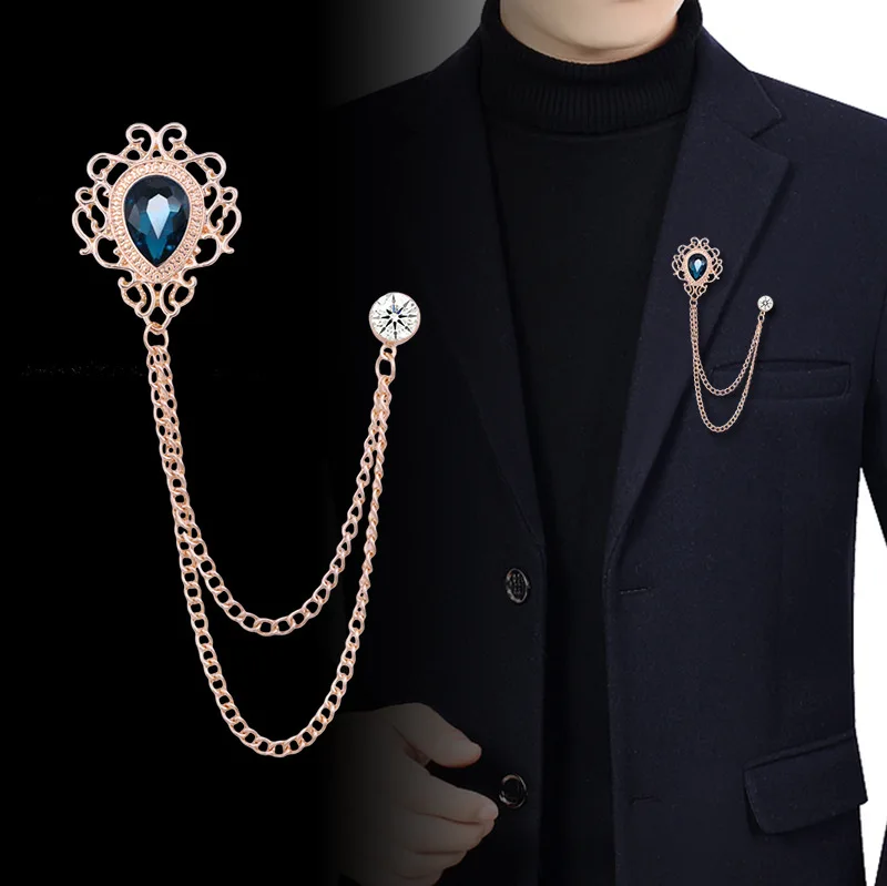 Men Accessories Jewelry - 뉴 빈티지 태슬 체인 라인스톤 크리스탈