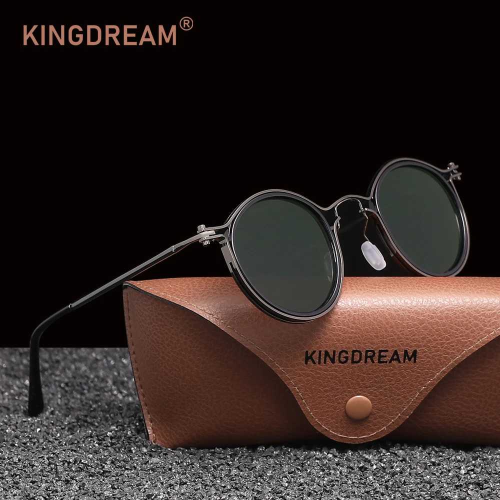 Men'S Vacation Accessories - KINGDREAM 작은 원형 프레임 클래식 선글라스
