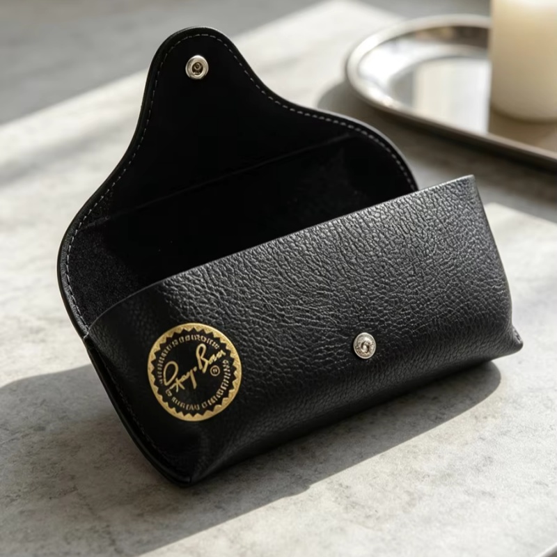 Men Accessories Gift Set - 레이밴 가죽 선글라스 케이스 휴대용 스냅