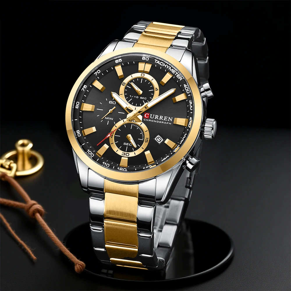 Men Accessories Jewelry - CURREN 캐주얼 쿼츠 크로노 스포츠 시계