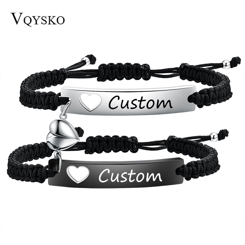 Men Accessories Wrist - 사용자 정의 스테인레스 스틸 커플 팔찌