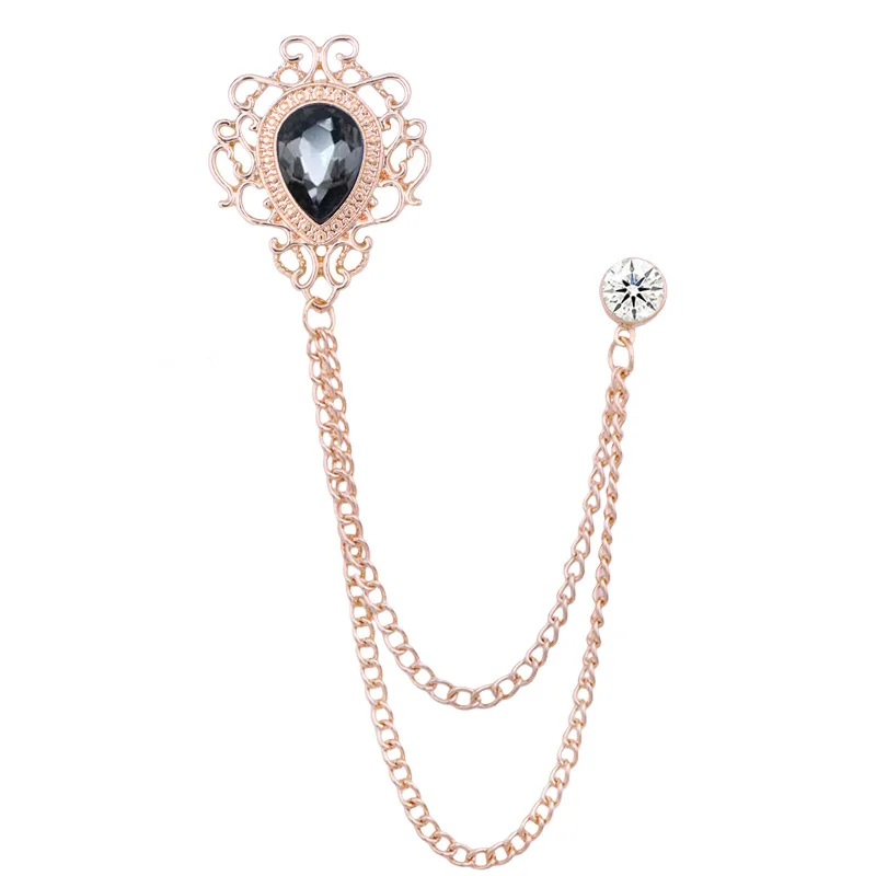 뉴 빈티지 태슬 체인 라인스톤 크리스탈 라펠 핀 - 유 - Men Accessories Jewelry 리뷰 및 가격