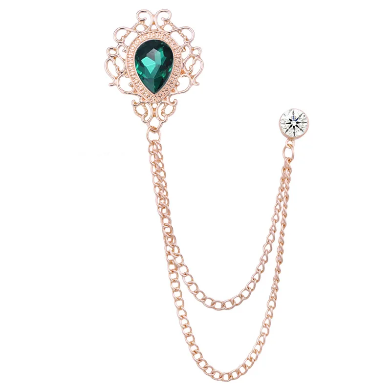 뉴 빈티지 태슬 체인 라인스톤 크리스탈 라펠 핀 - 유 - Men Accessories Jewelry 리뷰 및 가격
