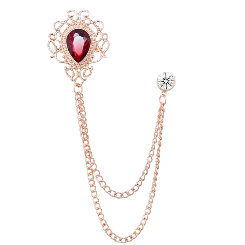 뉴 빈티지 태슬 체인 라인스톤 크리스탈 라펠 핀 - 유 - Men Accessories Jewelry 리뷰 및 가격