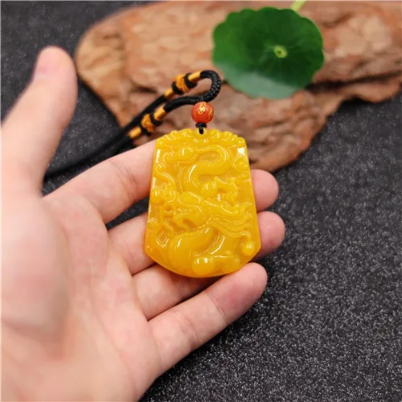 도매 중국어 노란색 옥 용 옥 펜던트 비즈 목걸이 매력 - Men Accessories For Hand 리뷰 및 가격