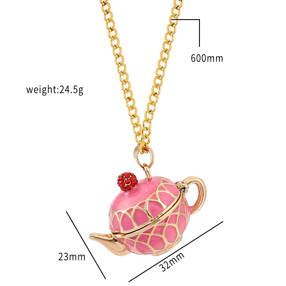 크리에이티브 빈티지 티팟 로켓 마그네틱 목걸이 핑크 절 - Men Accessories Locket 리뷰 및 가격