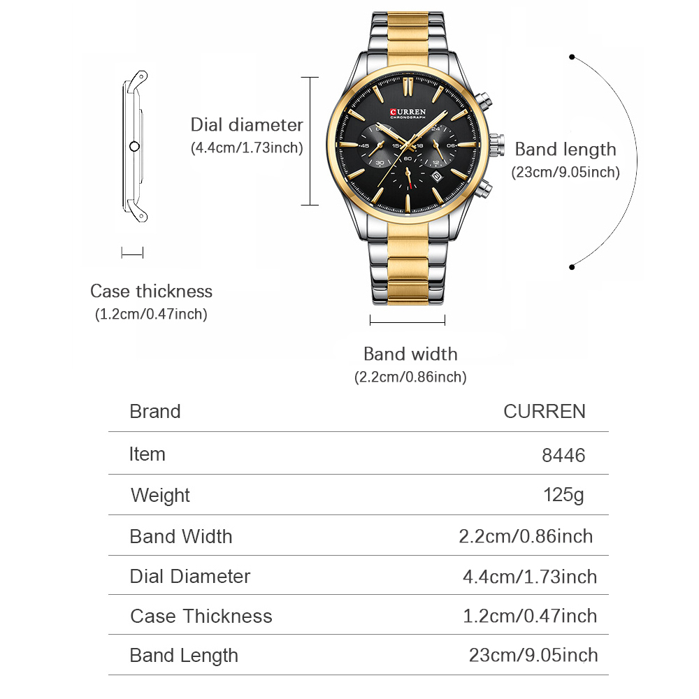 CURREN 캐주얼 쿼츠 크로노 스포츠 시계 남성용 브 - Men Accessories Jewelry 리뷰 및 가격