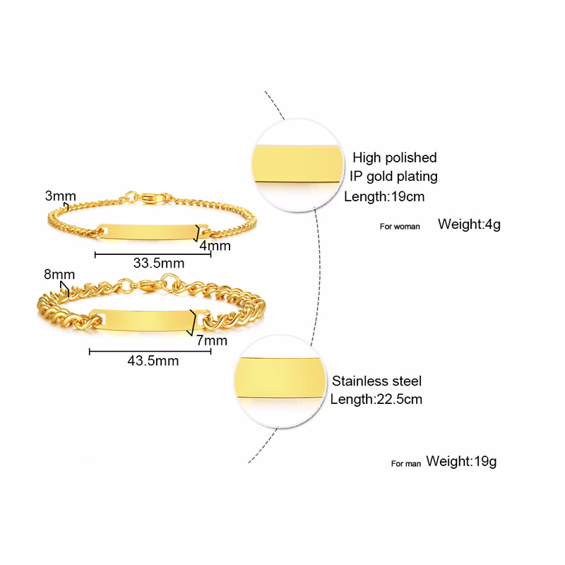 Plate Id Tag Bar Bracelet Cuba - Men Accessories Wrist 리뷰 및 가격
