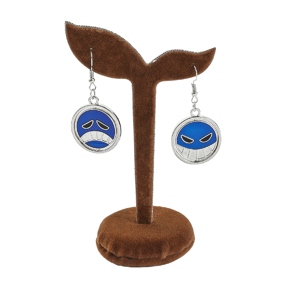 창의적인 회전식 웃는 얼굴 만화 애니메이션 피규어 귀걸 - Men Accessories Jewelry 리뷰 및 가격