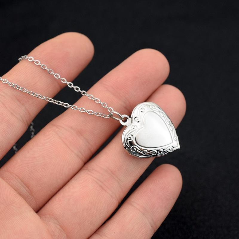 남녀공용 러브 하트 로켓 펜던트 목걸이, 스테인레스 스 - Men Accessories Locket 리뷰 및 가격