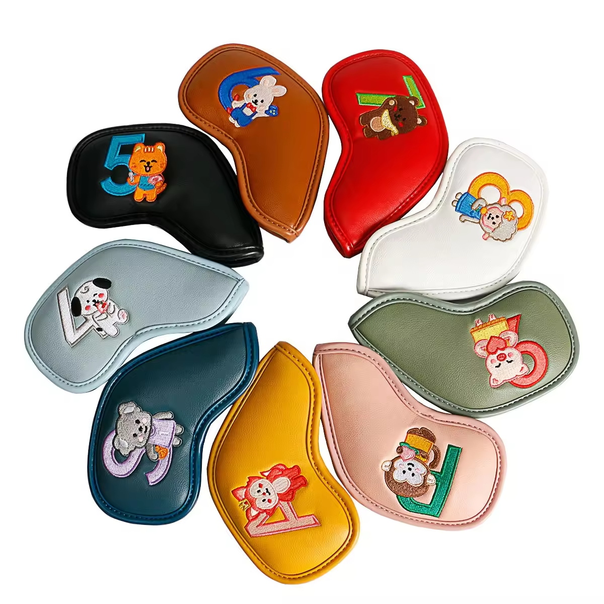 9Pcs 귀여운 만화 동물 골프 아이언 헤드 커버, P - Men'S Mens Accessories 리뷰 및 가격